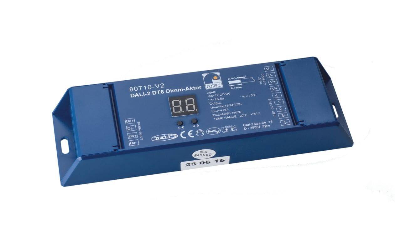 RUTEC LICHT - 80710-V2 DALI-2 Push Dimm-Aktor DC DT6 für 12/24V