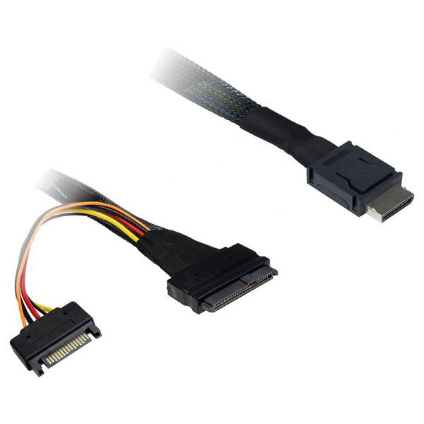 Inter-Tech Internes SAS-Kabel - SAS 32Gbit/s - OCuLink (SFF-8611)