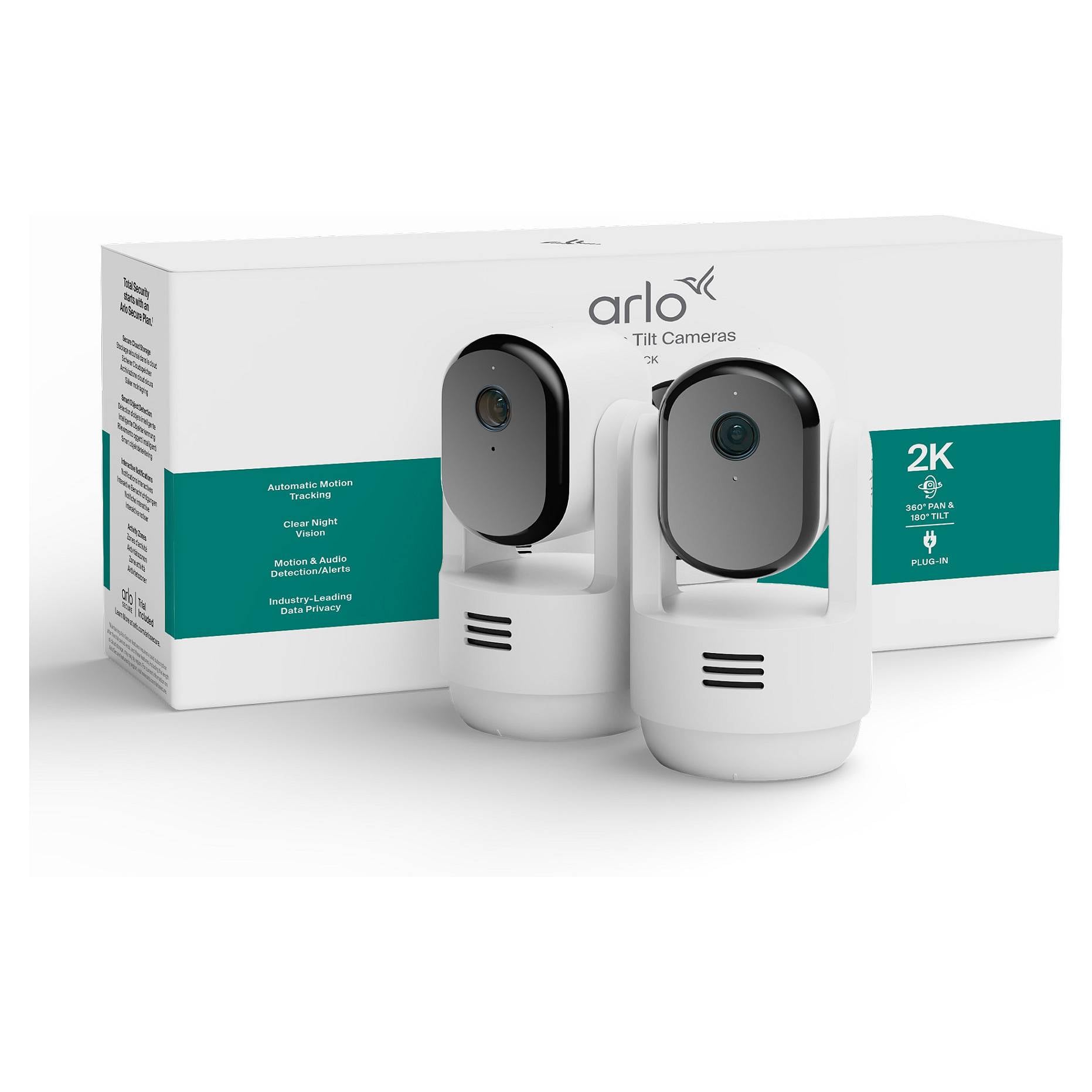 Arlo Essential 3 2K PTZ Indoor-Kamera Weiß 2er Set 3MP (2304x1296), WLAN, Netzteil, Indoor, Schwenk- und Neige-Funktion-0