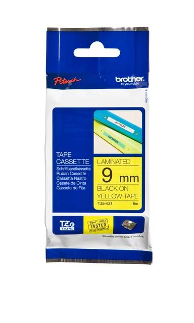 Brother P-Touch Schriftband schwarz auf gelb 8m x 9mm-0
