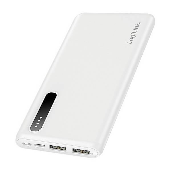 Logilink Mobile Power Bank, LiPo, 8.000 mAh, white Energie & USV Powerbanks