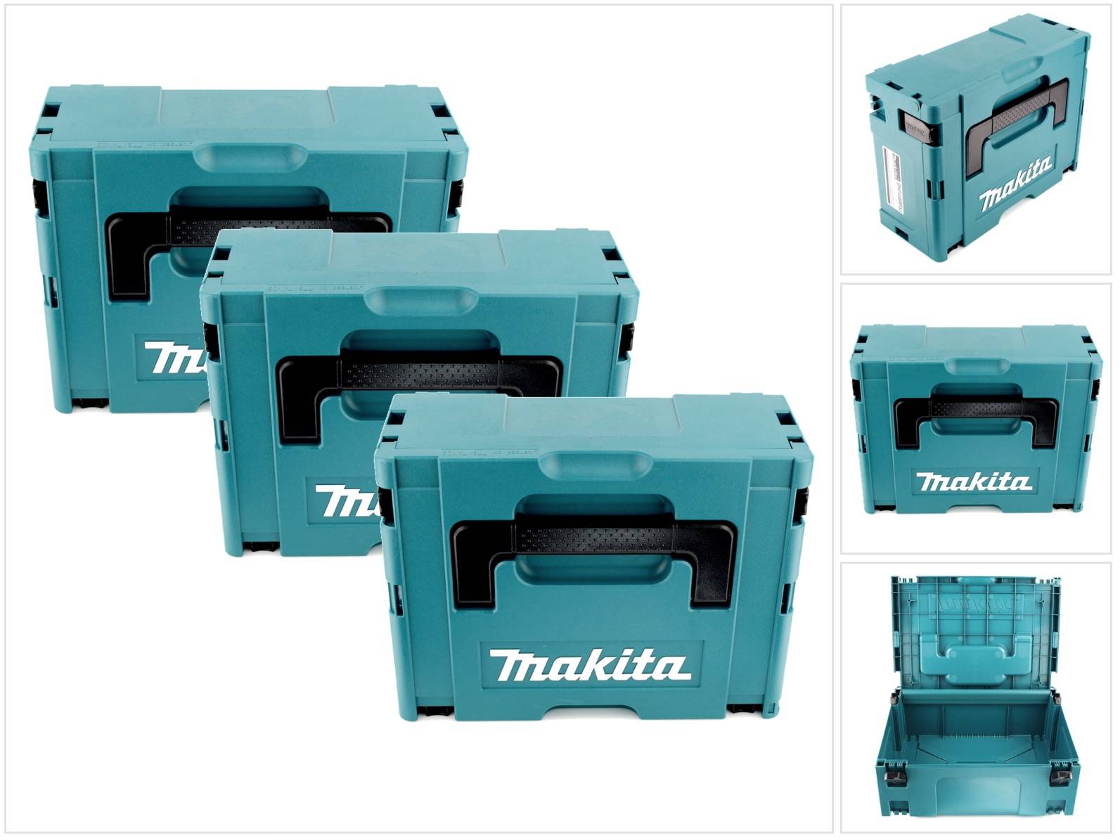 3x Makita Kunststoff Werkzeug Koffer MAKPAC 2 - ohne Einlage-0