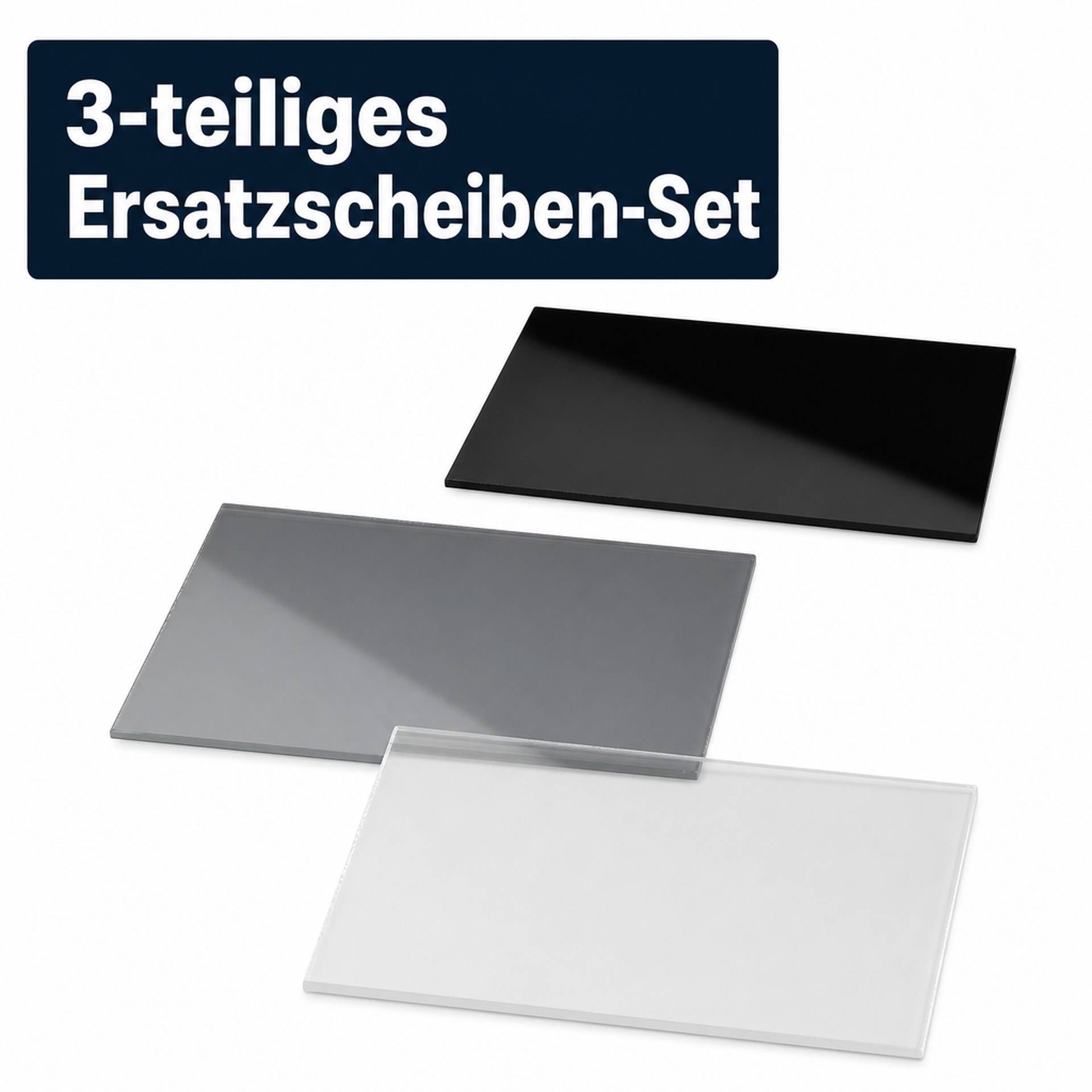 Ersatzscheiben Set 3-teilig für Schweißer Kopfschutzschirm 2 in 1-2