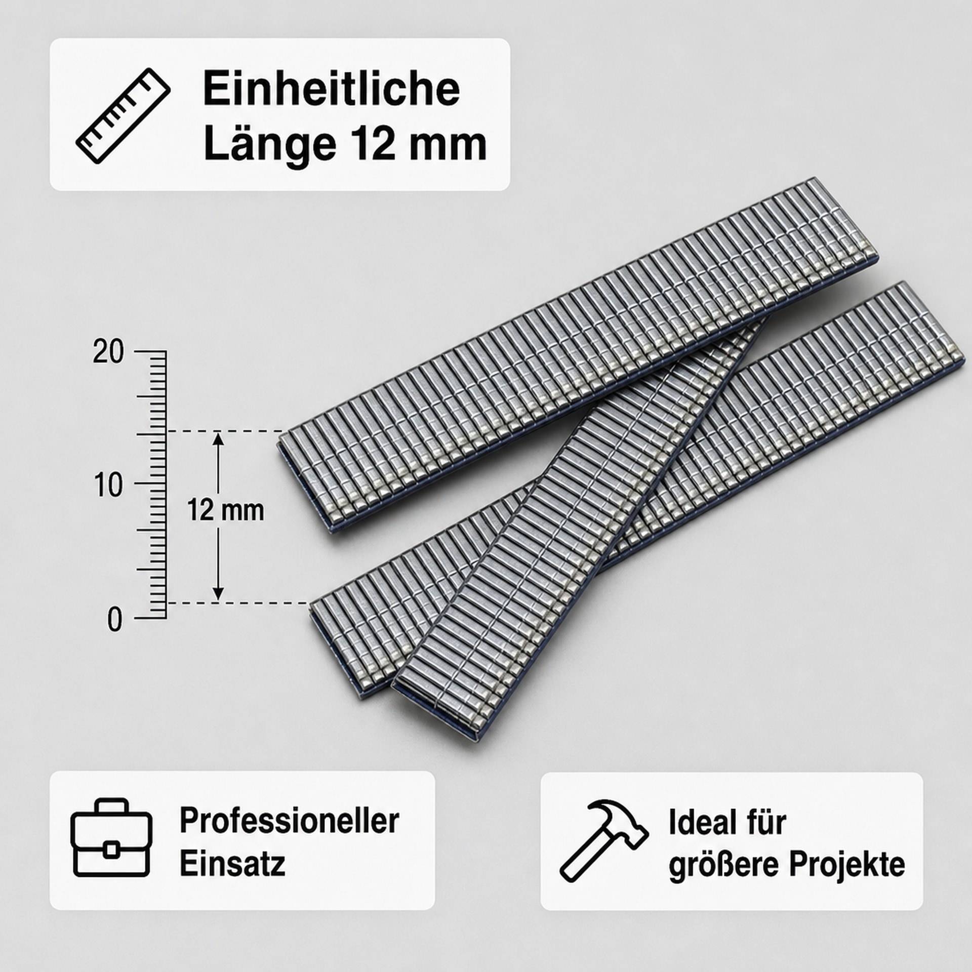Tacker Nägel 12 mm - 1.000 Stück-2