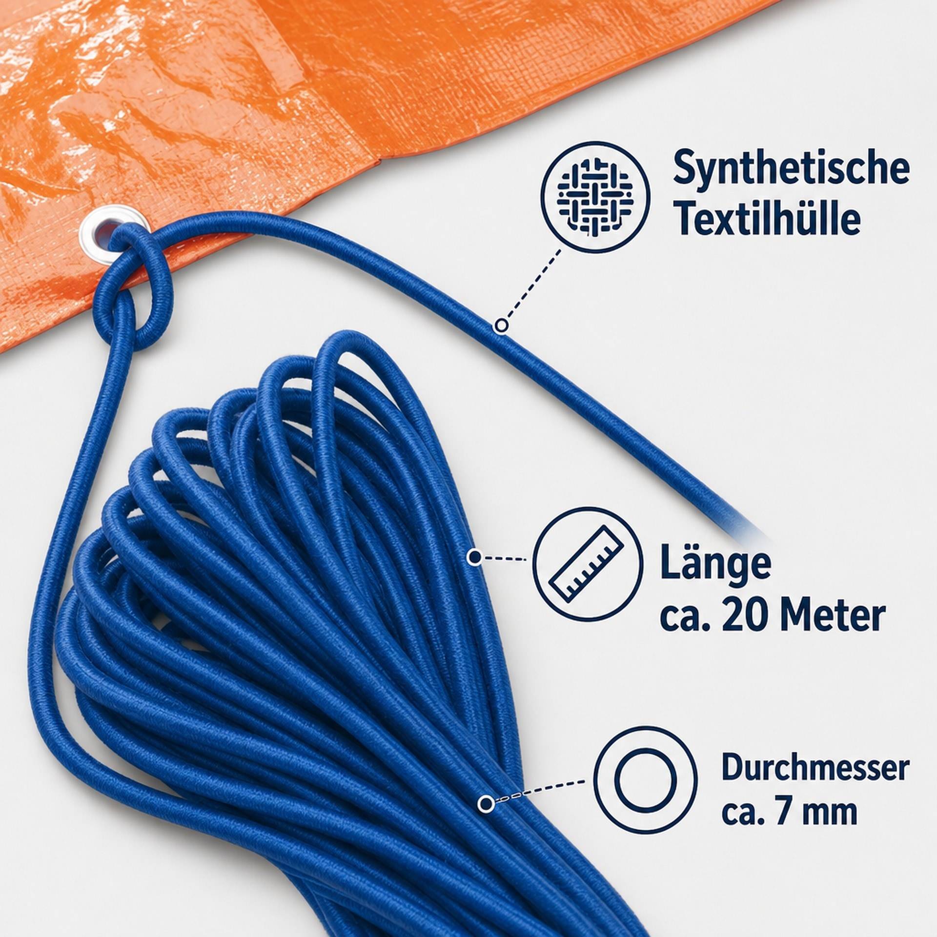 Sicherungs - Gummiband für Planen, 7 mm Durchmesser-2