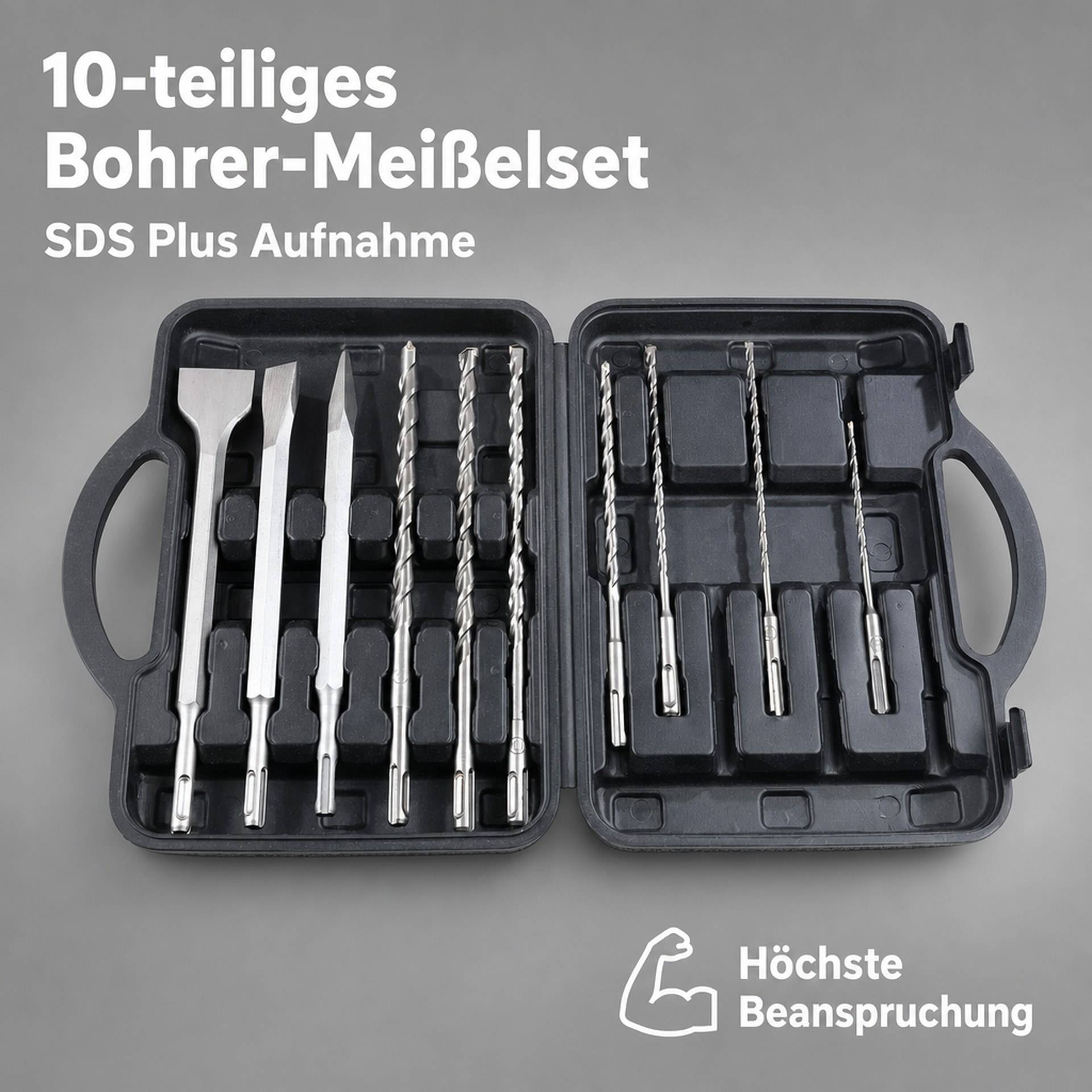 Westfalia Bohrer- und Meißelset SDS Plus 10-teilig-1