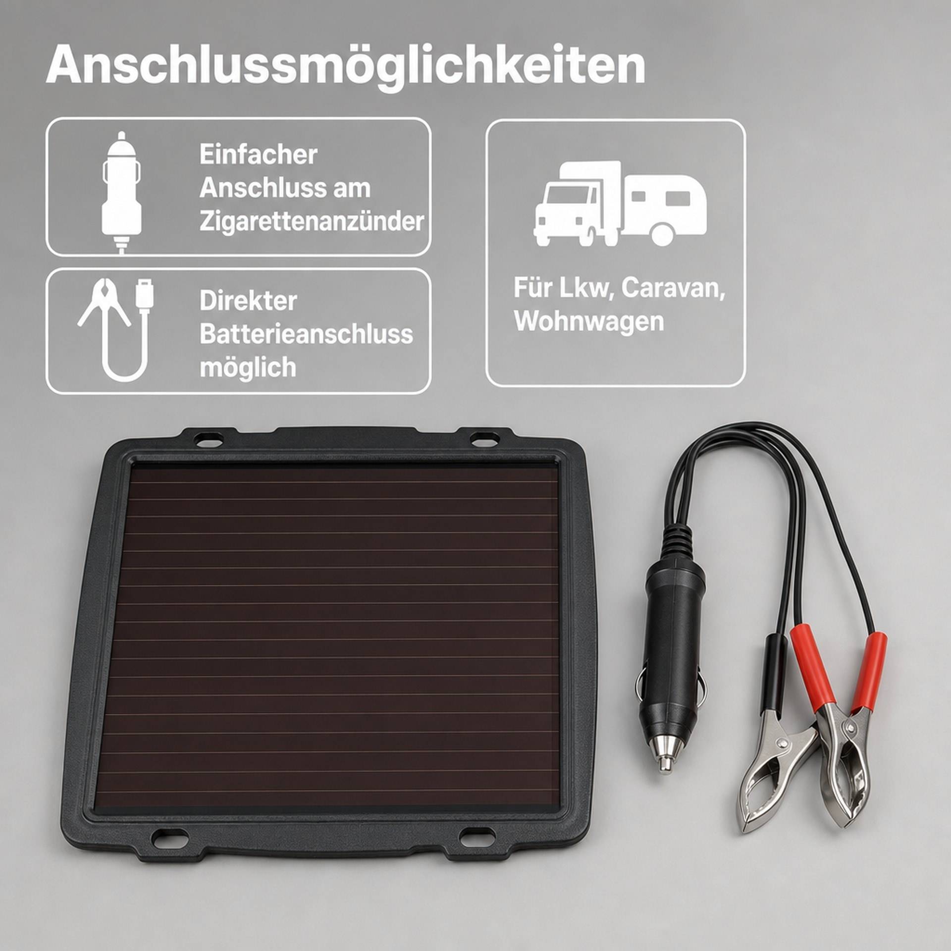 Westfalia 4,5 Watt Mobiles Solarpanel zur Erhaltungsladung-6