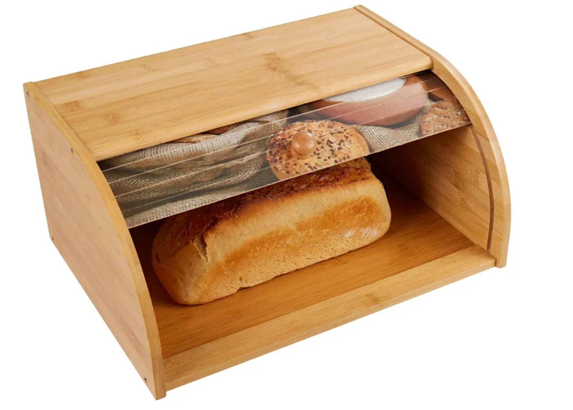 Bambus Brotkasten mit Rolldeckel (Motiv: Brotauswahl)-0