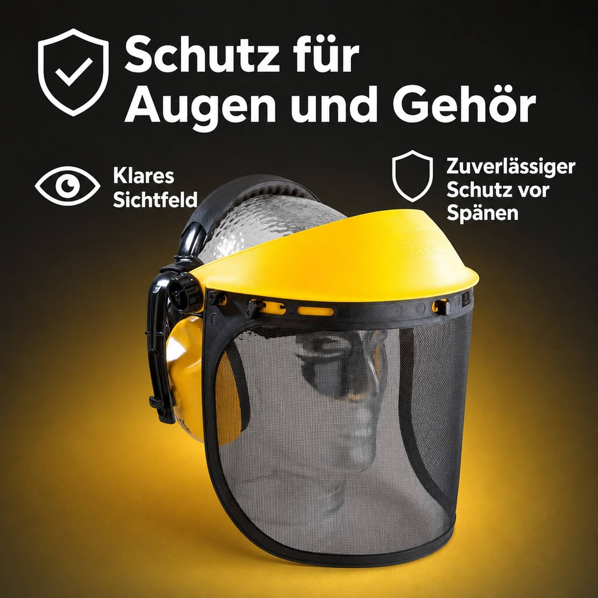Gehör- und Gesichtsschutz, mit Draht-Visier-1