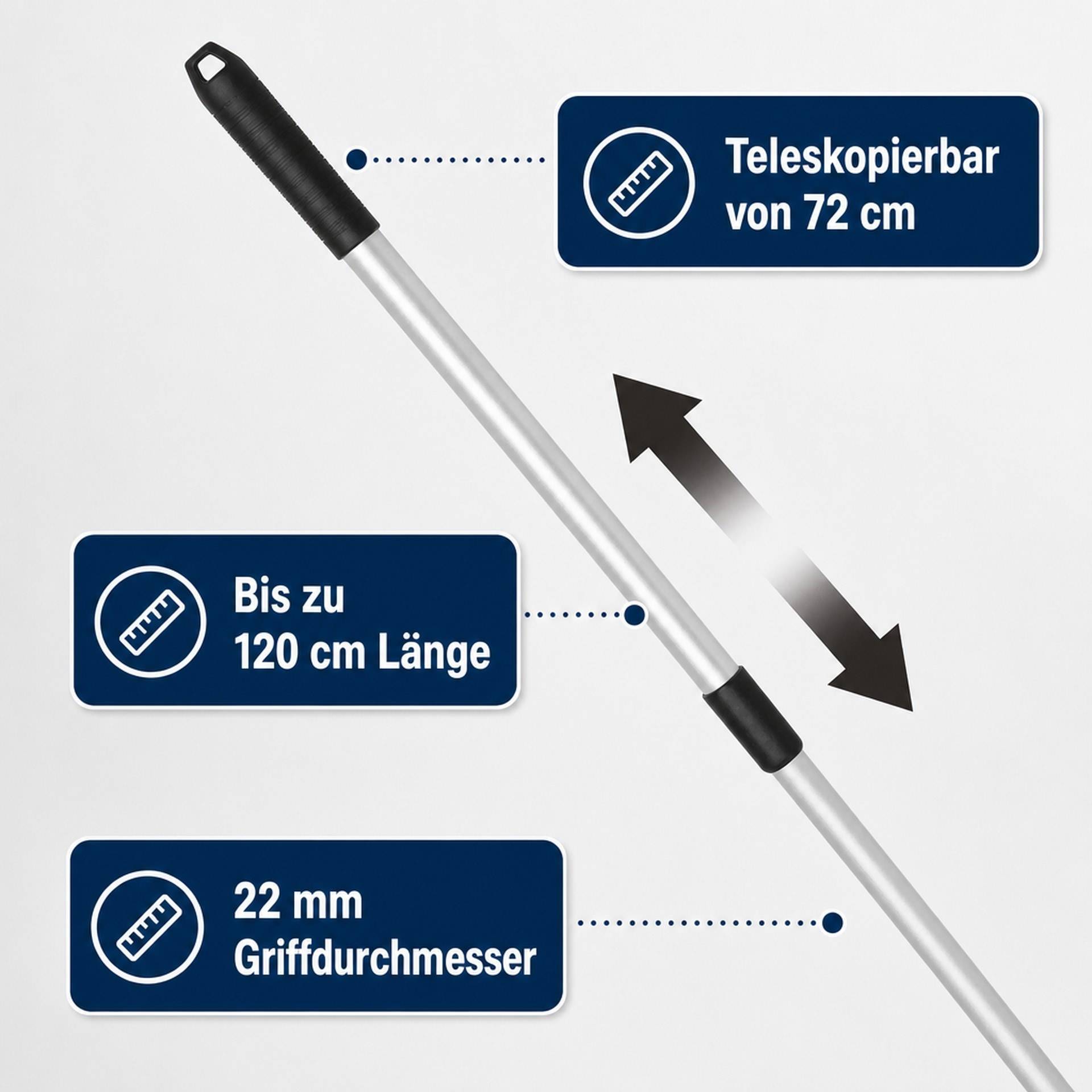 Aluminium- Teleskopgriff 120 cm-2