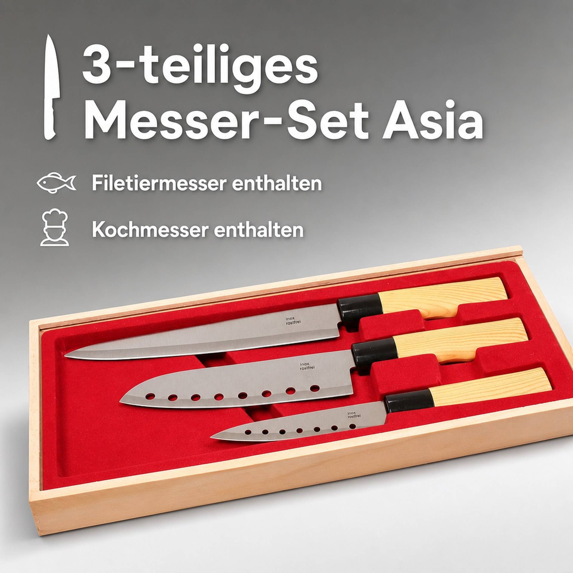 Messer-Set Asia im Holz-Etui, 3 Messer-2