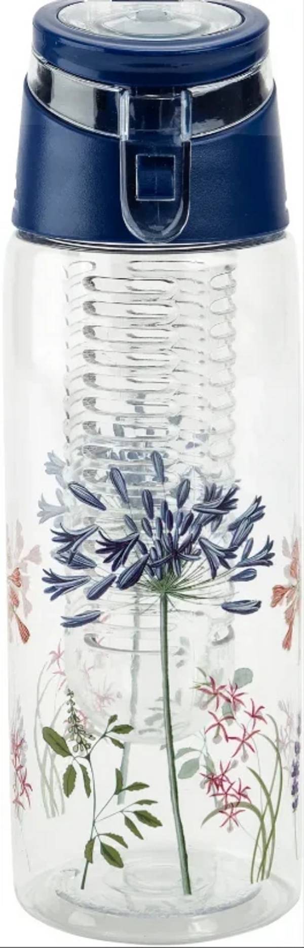 Trinkflasche mit Fruchteinsatz (Farbe: blau)