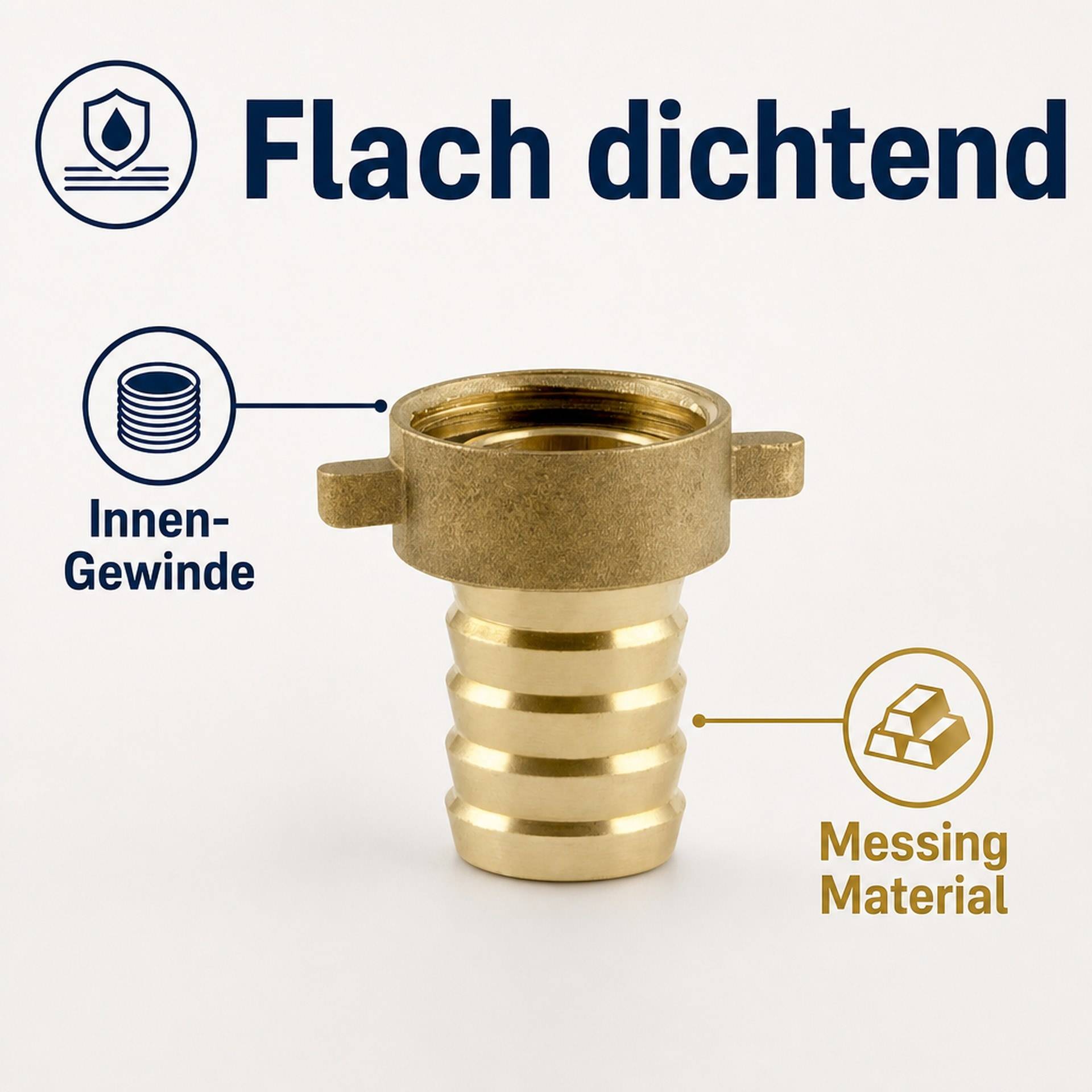 MS Schlauchverschraubung 1/2" Tülle / Überwurfmutter 3/4"-1
