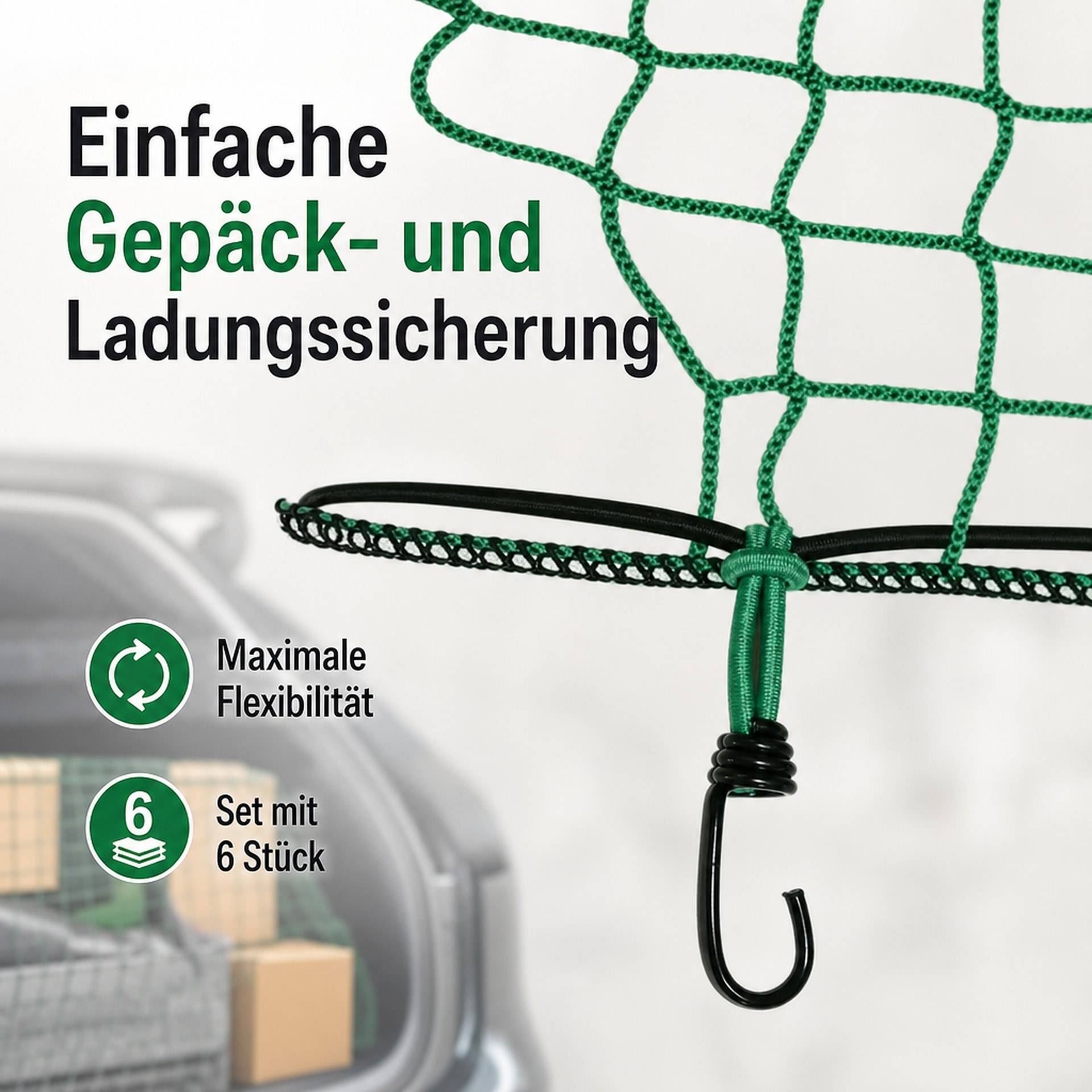 Gummispanner für Ladenetze, Planen u. zur Gepäcksicherung, 6 Stück-2
