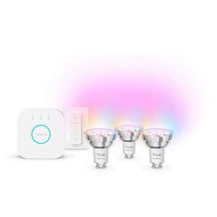 Philips Hue Starter Kit Essential GU10 3er+DS+V2 bridge-1