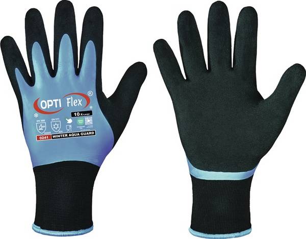 OPTIFLEX 0241-09 Handschuhe Winter Aqua Guard Größe 9 schwarz/blau EN 388, EN 51