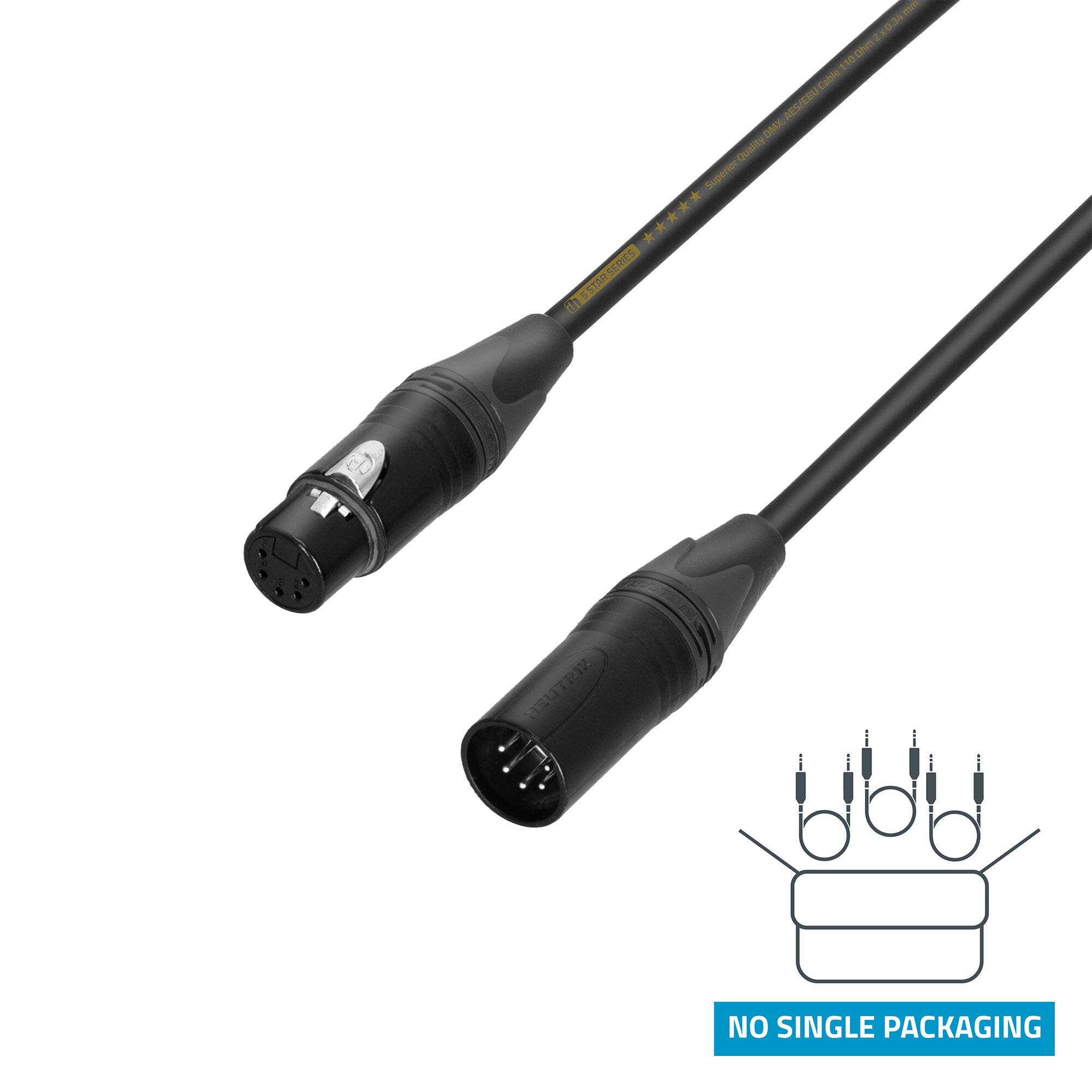 Adam Hall Cables 5 STAR DGH 0500 BULK VERSION - DMX Kabel | Neutrik® XLR 5-Pol ohne-0