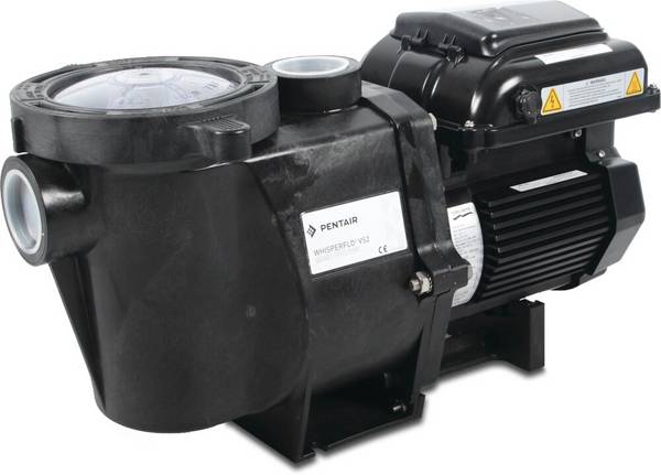 Pentair Schwimmbadpumpe 2" Innengewinde 230VAC Schwarz Typ WhisperFlo VS2m