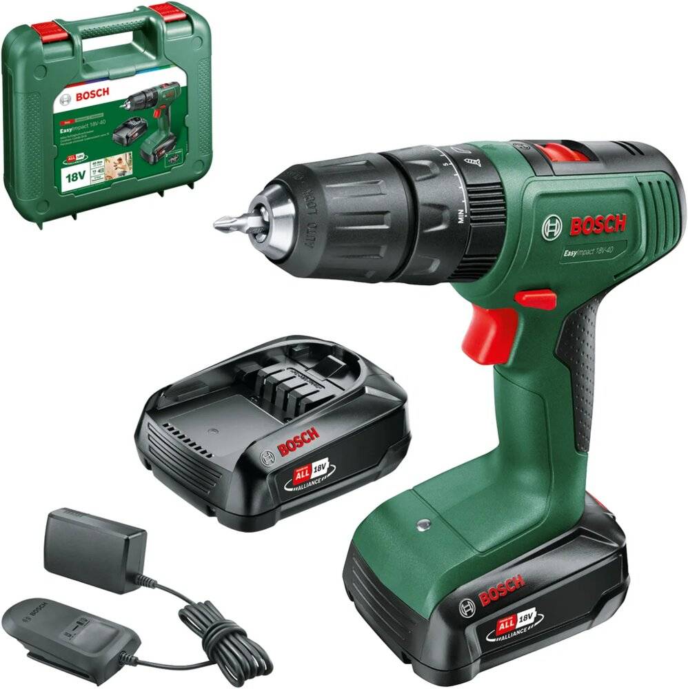 BOSCH EasyImpact 18V-40 (2x1,5Ah)+AL18V-20 Akku-Zweigang-Schlagbohrschrauber-3