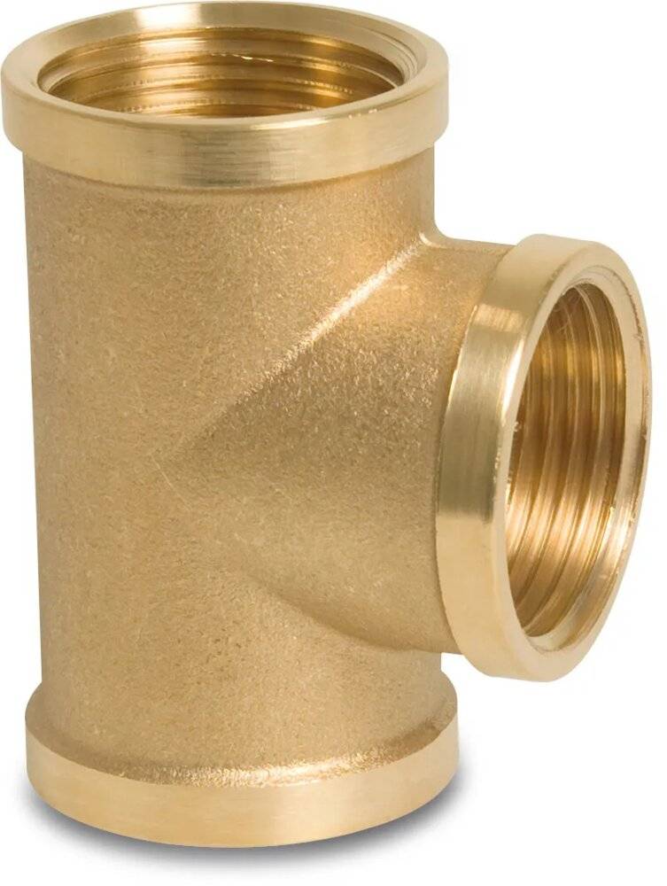 Nr. 130 T-Stück 90° Messing 1/4" Innengewinde-0