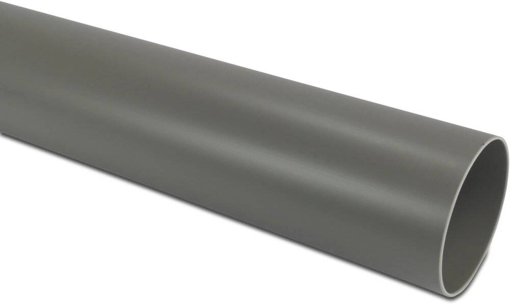 Abflussrohr PVC-U 75 mm x 3,0 mm SN4 Glatt Grau 5m-0