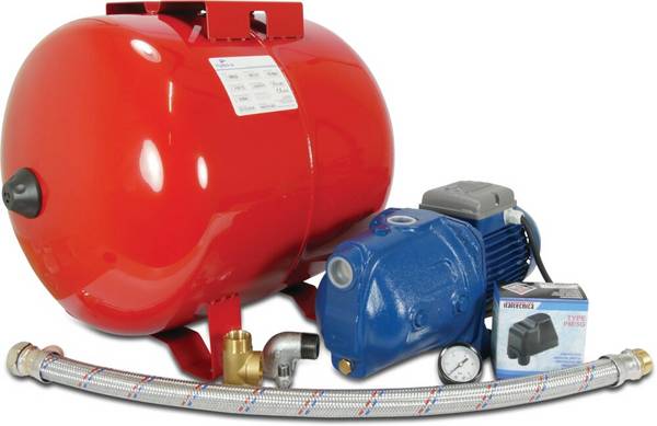 Foras Hauswasserstation Gusseisen 1" x 1 1/2" Innengewinde 8bar 7,9A 230VAC Blau Typ JA150/1 M