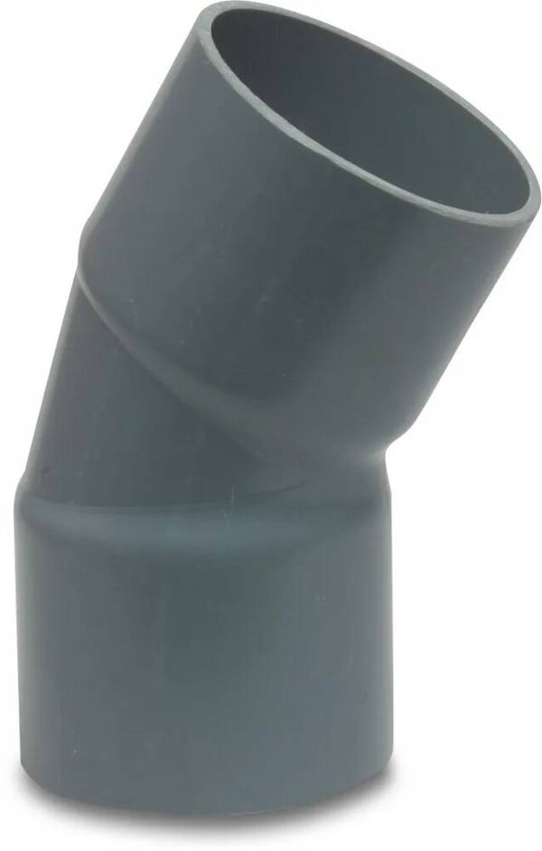 Profec Bogen 30° PVC-U 40 mm Klebemuffe 12.5bar Grau Typ aus Rohr