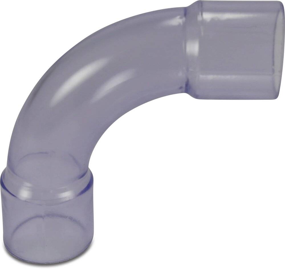Profec Bogen 90° PVC-U 40 mm Klebemuffe 10bar Transparent Typ aus Rohr-0