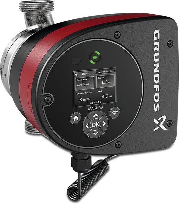 Grundfos Umwälzpumpe mit variabler Drehzahl Edelstahl 2" Außengewinde 10bar 0.91A 230VAC