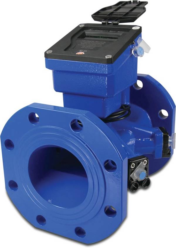 Profec Ultraschall Wasserzähler Gusseisen DN125 DIN Flansch 16bar 160m³/h Blau MID Typ Klasse