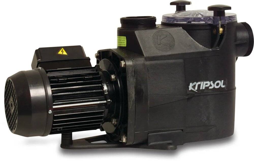 Kripsol Schwimmbadpumpe 50 mm Klebemuffe 3,2A 230VAC Schwarz Typ KSE 50 M-0