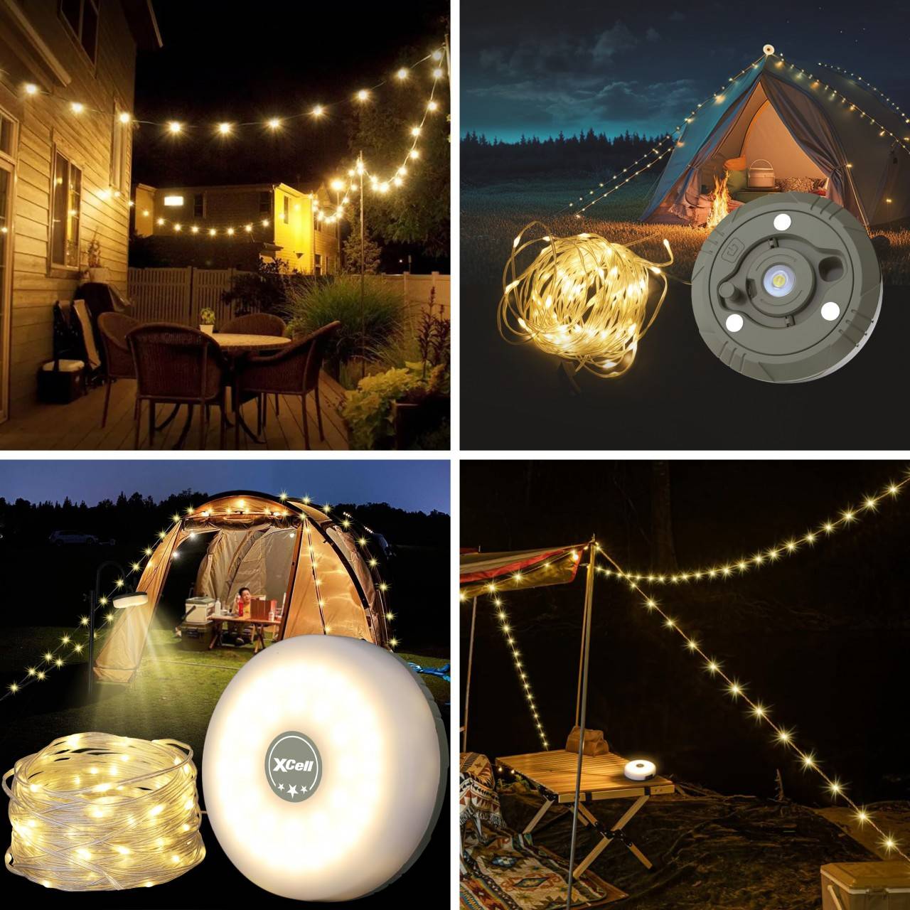 XCell LED-Light STRING – 3-in-1 LED Laterne, Taschenlampe & Lichterkette-2