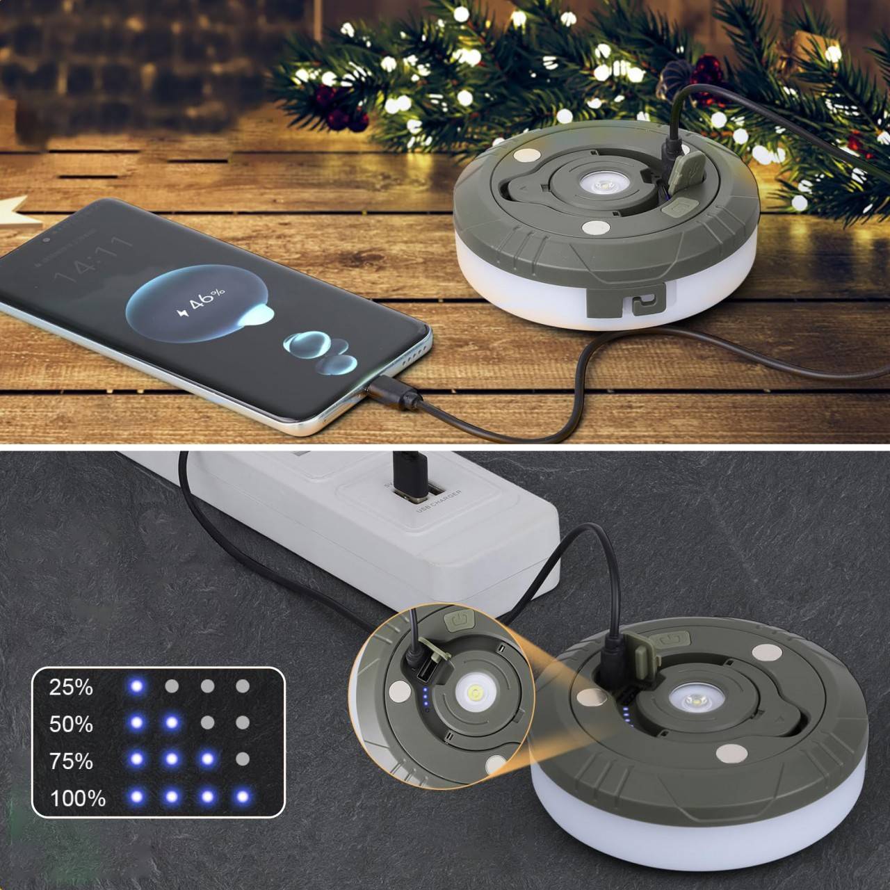 XCell LED-Light STRING – 3-in-1 LED Laterne, Taschenlampe & Lichterkette-4