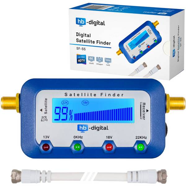 hb-digital Satfinder Digital SF-55 LCD Display blau