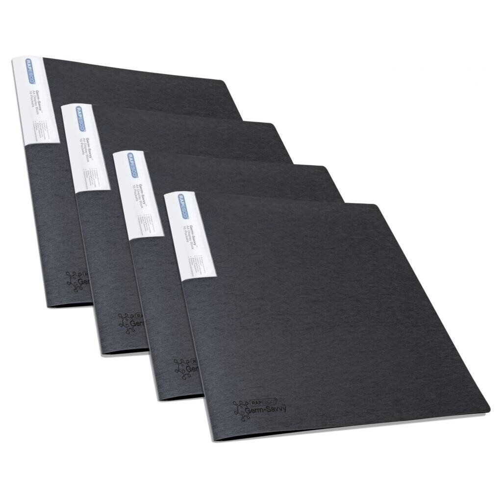 RAPESCO - Germ-Savvy Sichtbuch DIN A4 10 Hüllen schwarz-3
