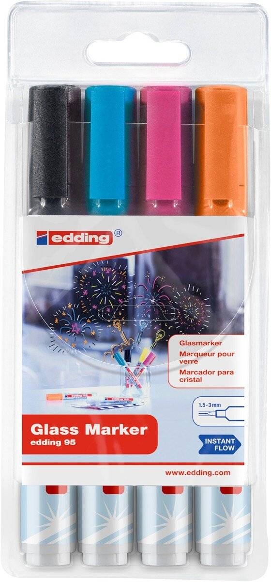 Glasmarker edding 95 VE=4 Stück sortiert-4