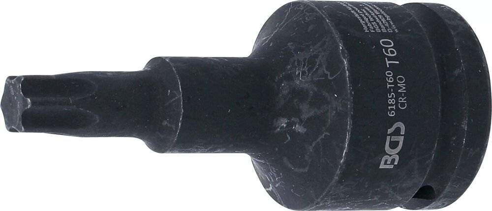 Kraft-Bit-Einsatz Länge 100 mm Antrieb Innenvierkant 20 mm (3/4") T-Profil (für Torx) T60-0