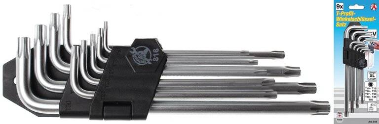 Winkelschlüssel-Satz lang T-Profil (für Torx) T10 - T50 9-tlg.-4