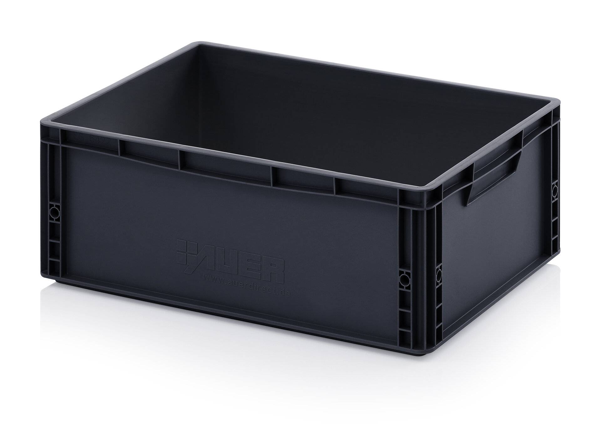 ESD-Eurobehälter Typ ESD EG 64/22 HG - 60 x 40 x 22 cm Verkehrsschwarz-1