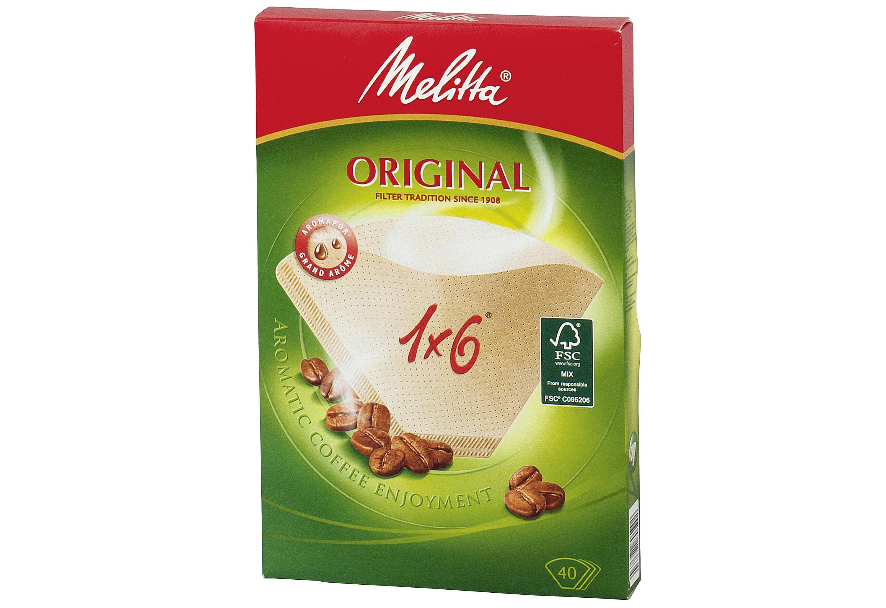 Melitta Aroma-Filtertüten "1x6", naturbraun-1