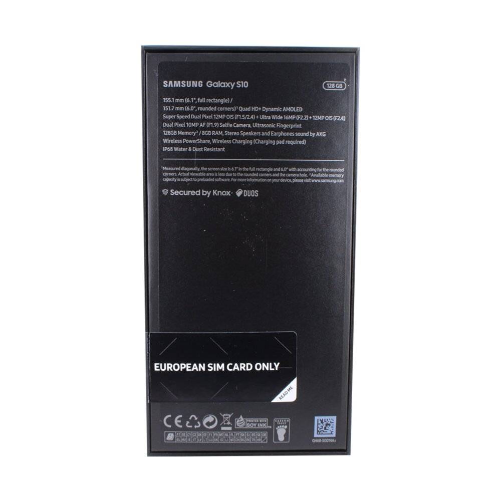 - G973F Galaxy S10 - Original BOX mit Zubehör - OHNE Gerät - Schwarz-1
