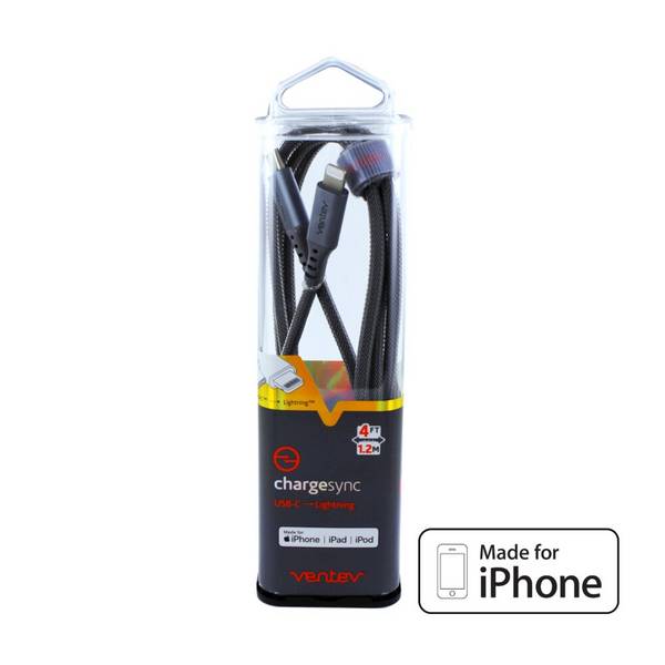 Ventev - USB-C zu Lightning Kabel - 1,2m - Grau - Original Ladekabel / Datenkabel
