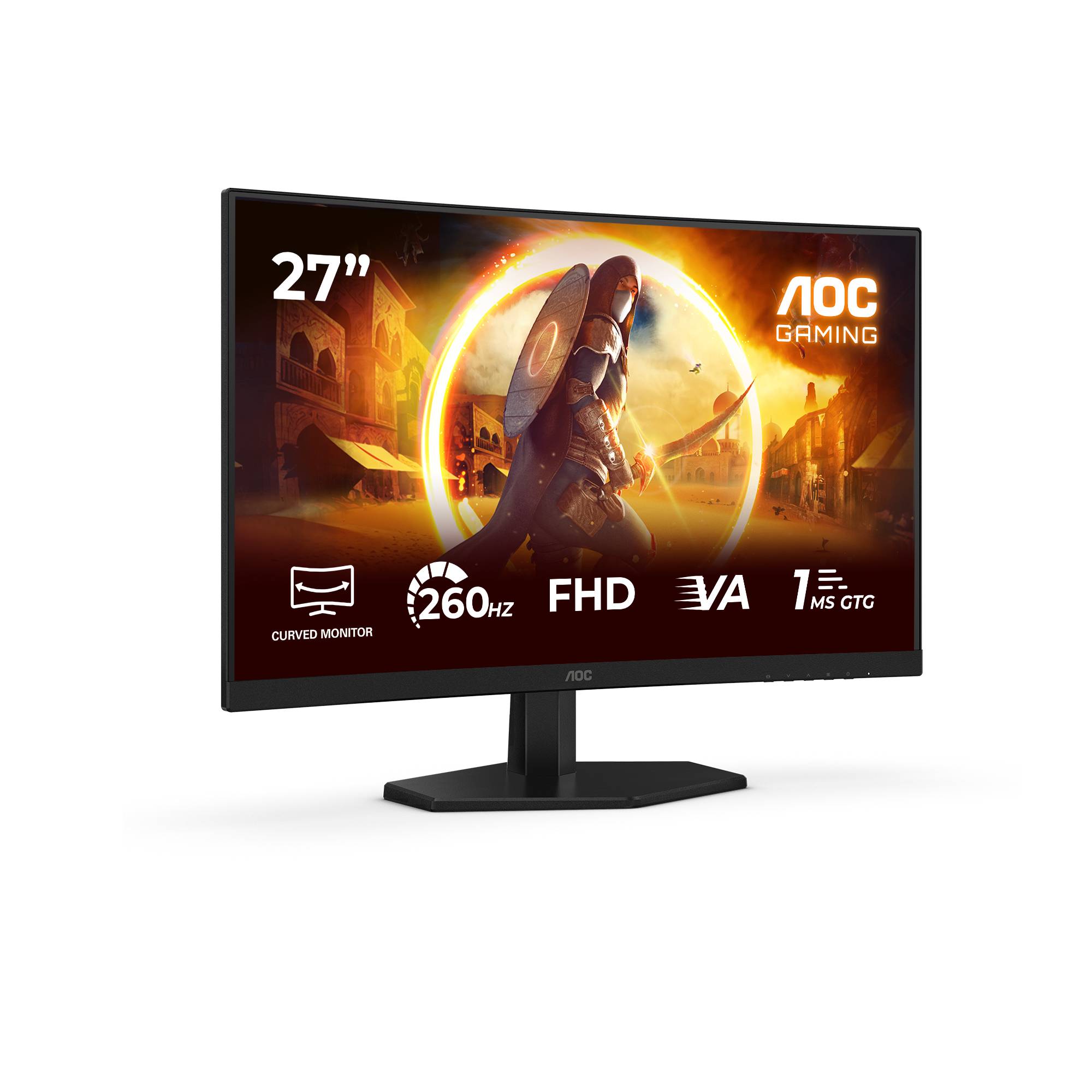 AOC Gaming G42 Series LED-Monitor gebogen 68,6 cm 27" 1920 x 1080 Full HD @ 240 Hz Fast VA 300 cd/m² 3000:1 HDR10 0,3-1