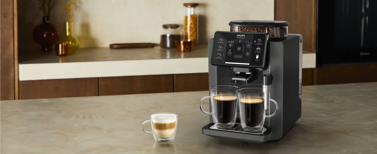 Krups Sensation Kaffeevollautomat mit Milchschaumdüse EA910810-2