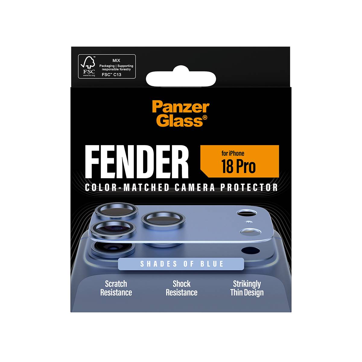 PanzerGlass PG Fender Camera Protector Blue iPhone 2-2