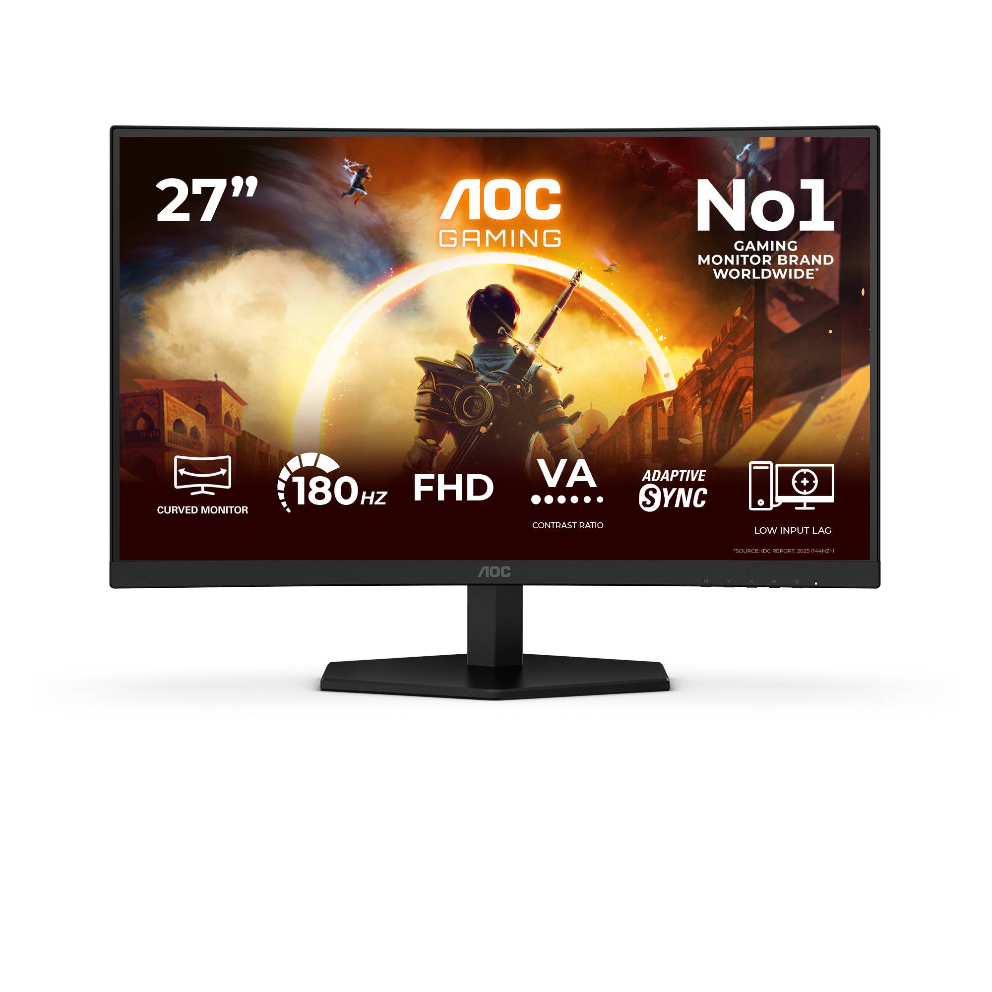 AOC Gaming C27G42FE LED-Monitor Gaming Curved 68.58 cm 27 Zoll 1920 x 1080 Full HD 1080p @ 180 Hz VA 4000:1 HDR10 0.5-1