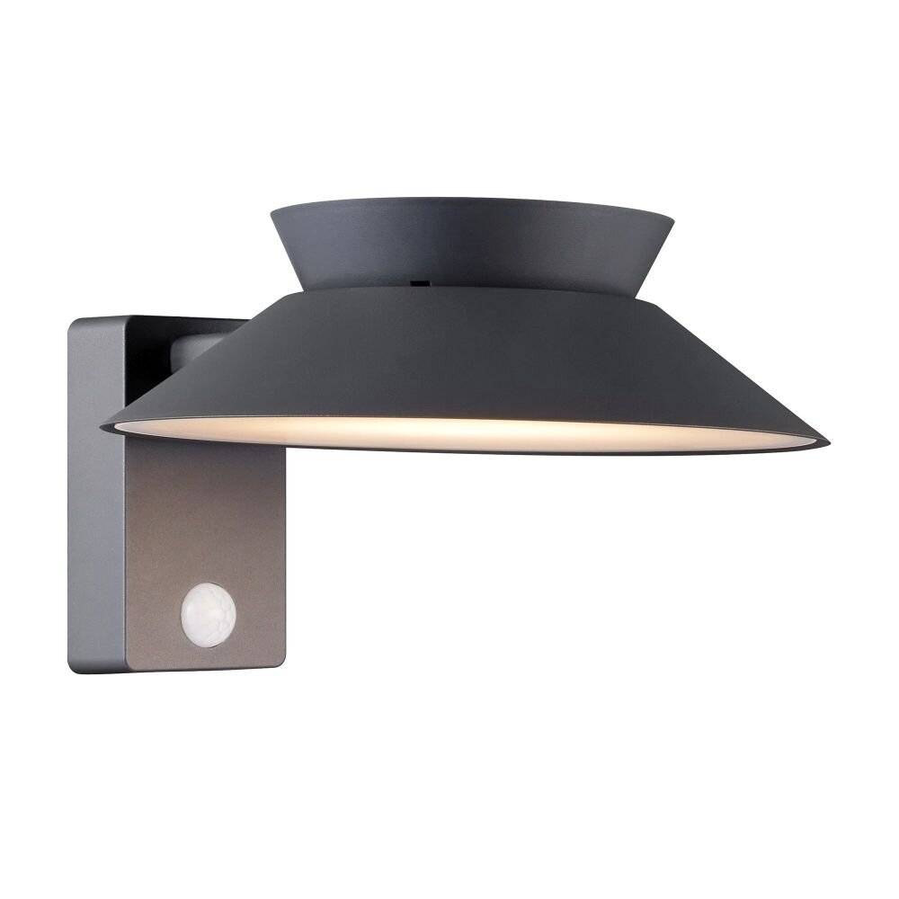 Nordlux Solar Wandleuchte Justina Metall Anthrazit 400lm - 830 Warmweiß | IP44 - Bewegungs- und L-3