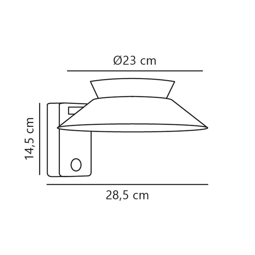 Symbolbild für Nordlux Solar Wandleuchte Justina Metall Schwarz 400lm - 830 Warmweiß | IP44 - Bewegungs- und Lic