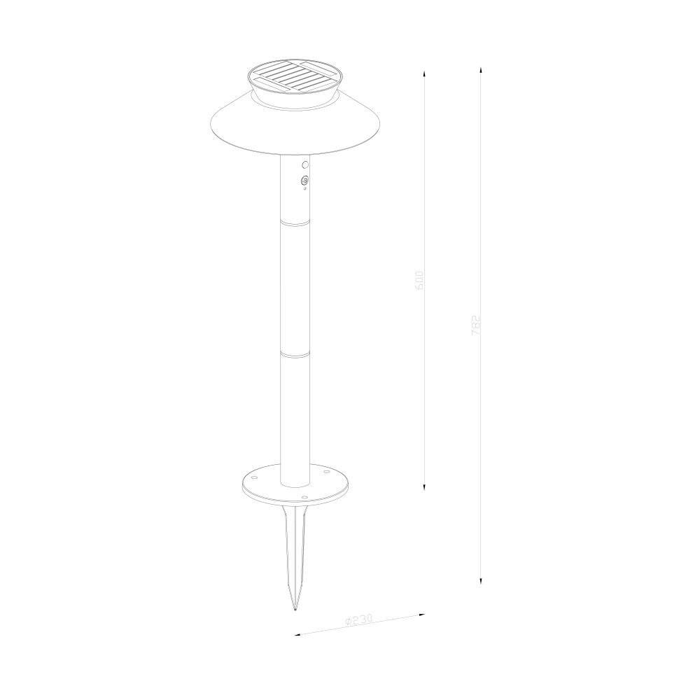 Symbolbild für Nordlux Solar Gartenbeleuchtung Justina Metall Anthrazit 5W 400lm - 830 Warmweiß | Bewegungs- und