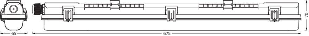Symbolbild für Ledvance LED-Feuchtraumleuchte Feuchtigkeitsdicht Gehäuse Submarine 7W 800lm - 840 Kaltweiß | 60c